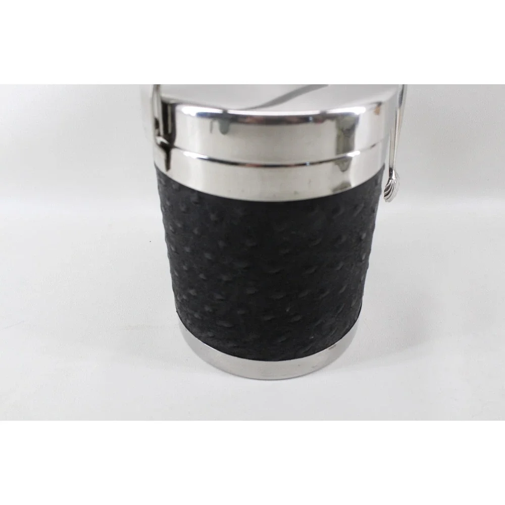 Small Vintage 1970s SUS INOX 18/10 ice Bucket, ice cube tongs stainless steel‎